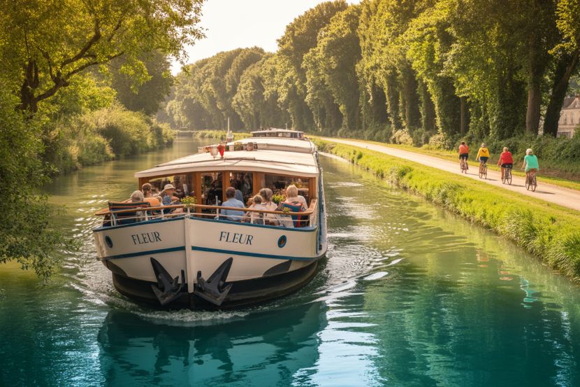 Cycling along the somme river, a unique luxury adventure aboard the fleur barge.