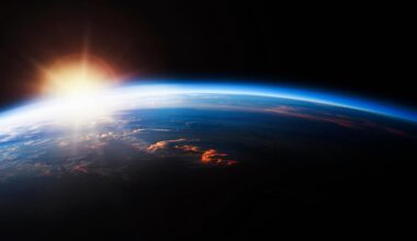 Sonnenaufgang über der Erde