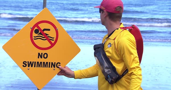 Swimmers urged to take heed of changing beach conditions