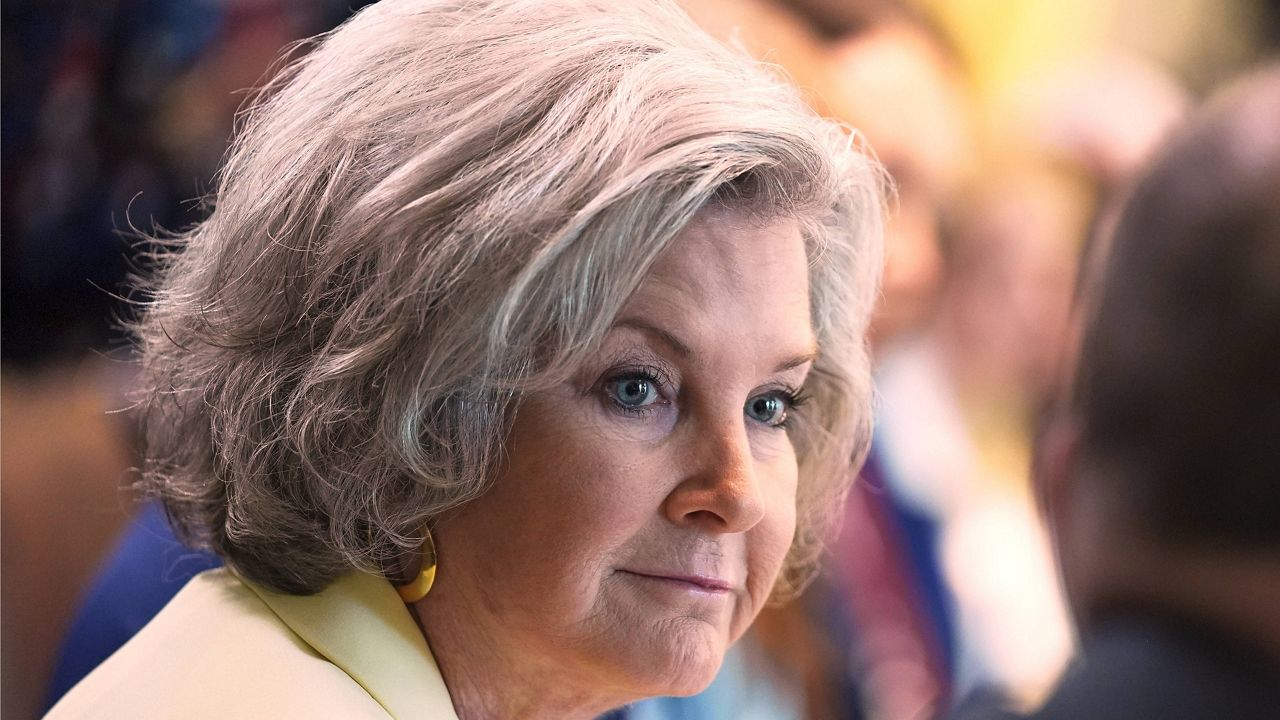 White House Chief of Staff Susie Wiles listens during a cabinet meeting at the White House, April 30, 2025, in Washington. (AP Photo/Evan Vucci, File)
