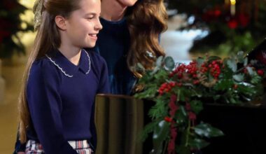 The Princess of Wales and Princess Charlotte play Erland Cooper's Holm Sound at Windsor Castle, as featured in the Together at Christmas Carol Service.