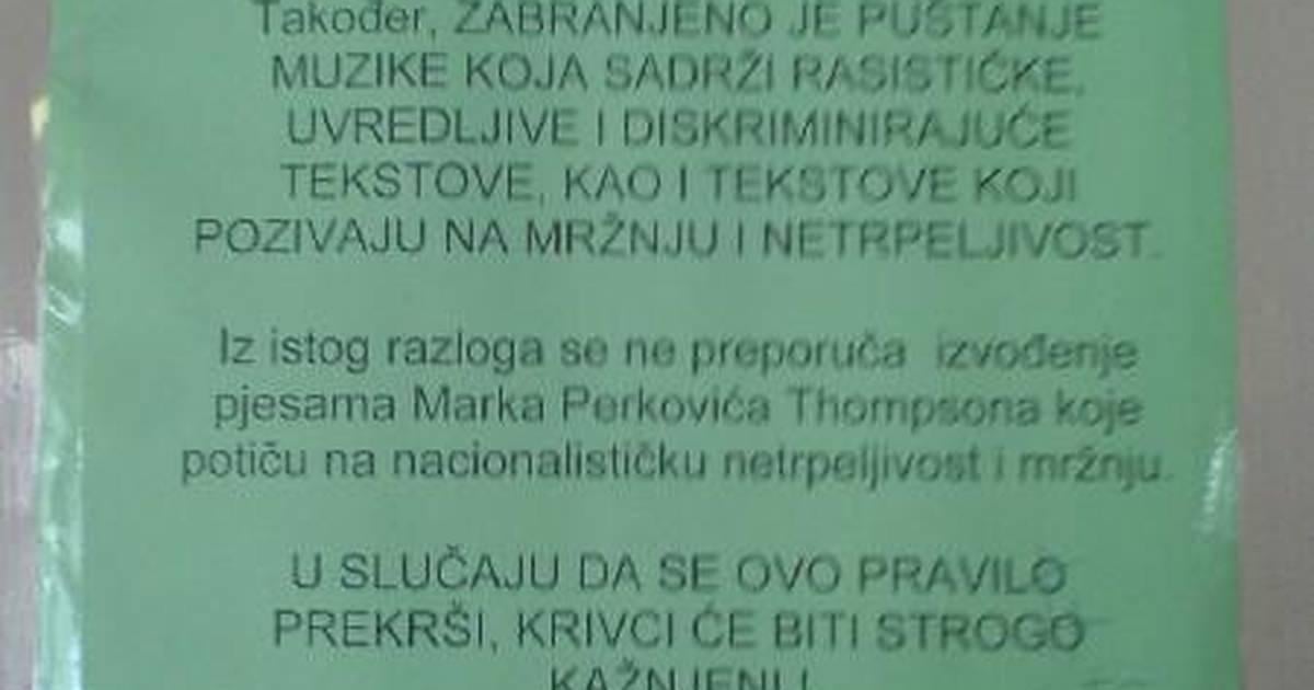 U školi zabranili slušanje Thompsona i narodnjaka 27.12.2007.