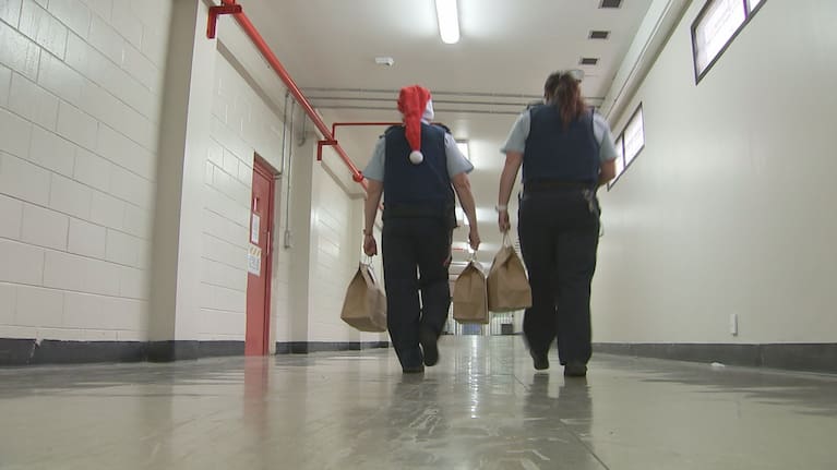 There are family days for prisoners' children to visit and engage in festive activities throughout December.