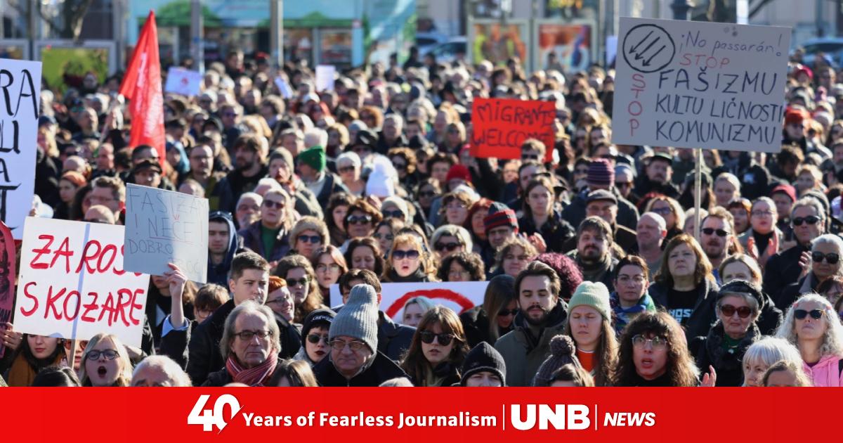 Thousands rally in Croatia against far-right rise