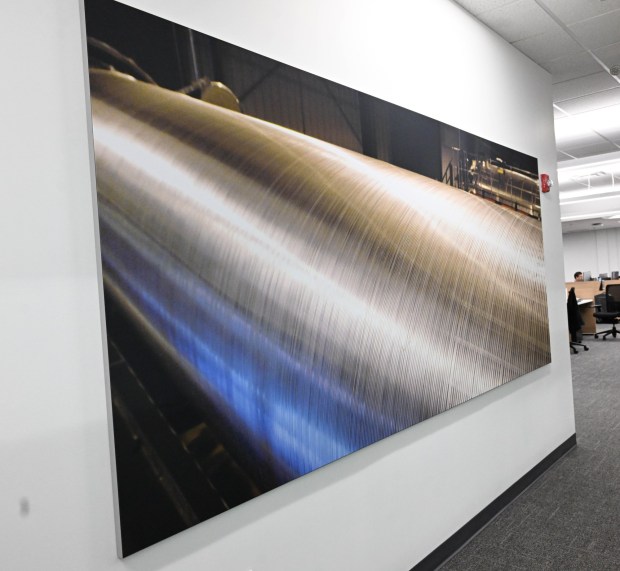 John Palamara, vice president and general manager of Honeywell's liquefied natural gas business, gives a tour of the company's new office Friday, Dec. 19, 2025, in Upper Macungie Township. The office is located at the site that formerly housed Air Products' LNG process technology and equipment business. (Amy Shortell / The Morning Call)