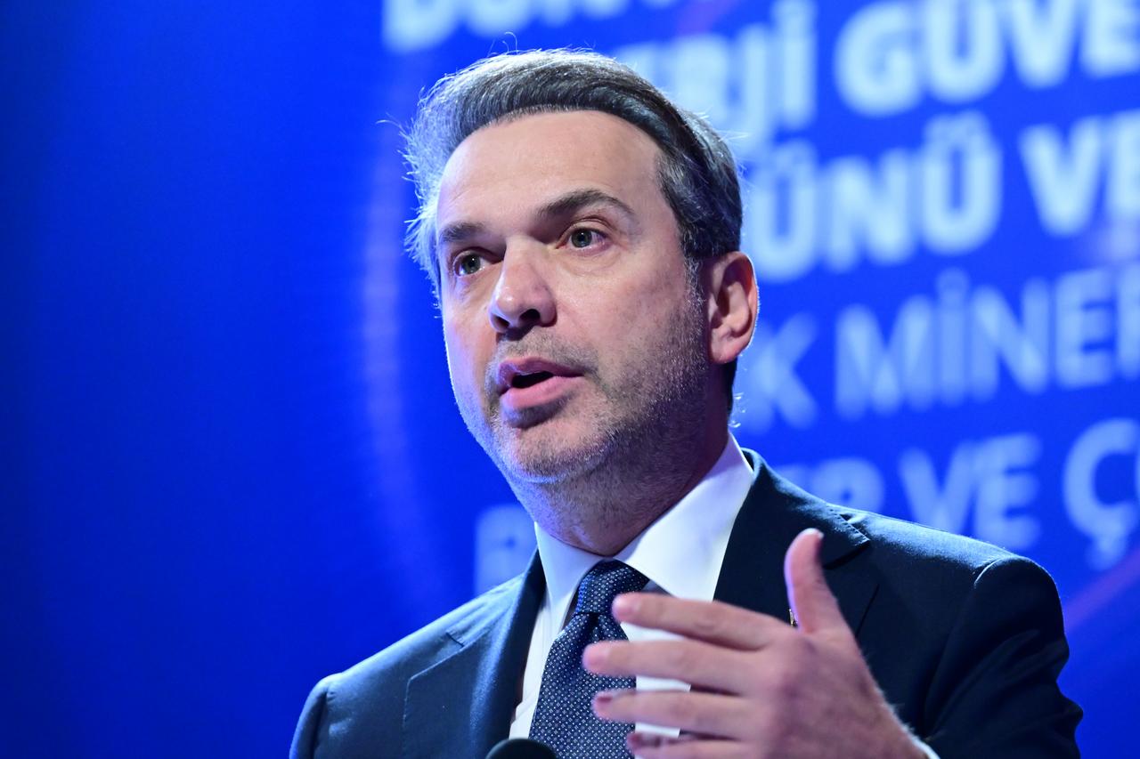 Energy and Natural Resources Minister Alparslan Bayraktar speaks during the IICEC Conference at Sabanci Center in Istanbul, Türkiye, December 26, 2025. (AA Photo)