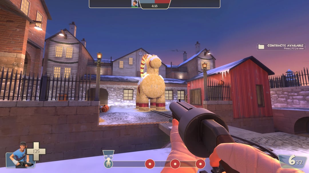 Team Fortress 2 juluppdatering där målet är att bränna gävlebocken. Några höjdpunkter.