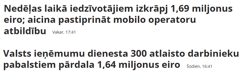 Sakritība? Nedomāju.