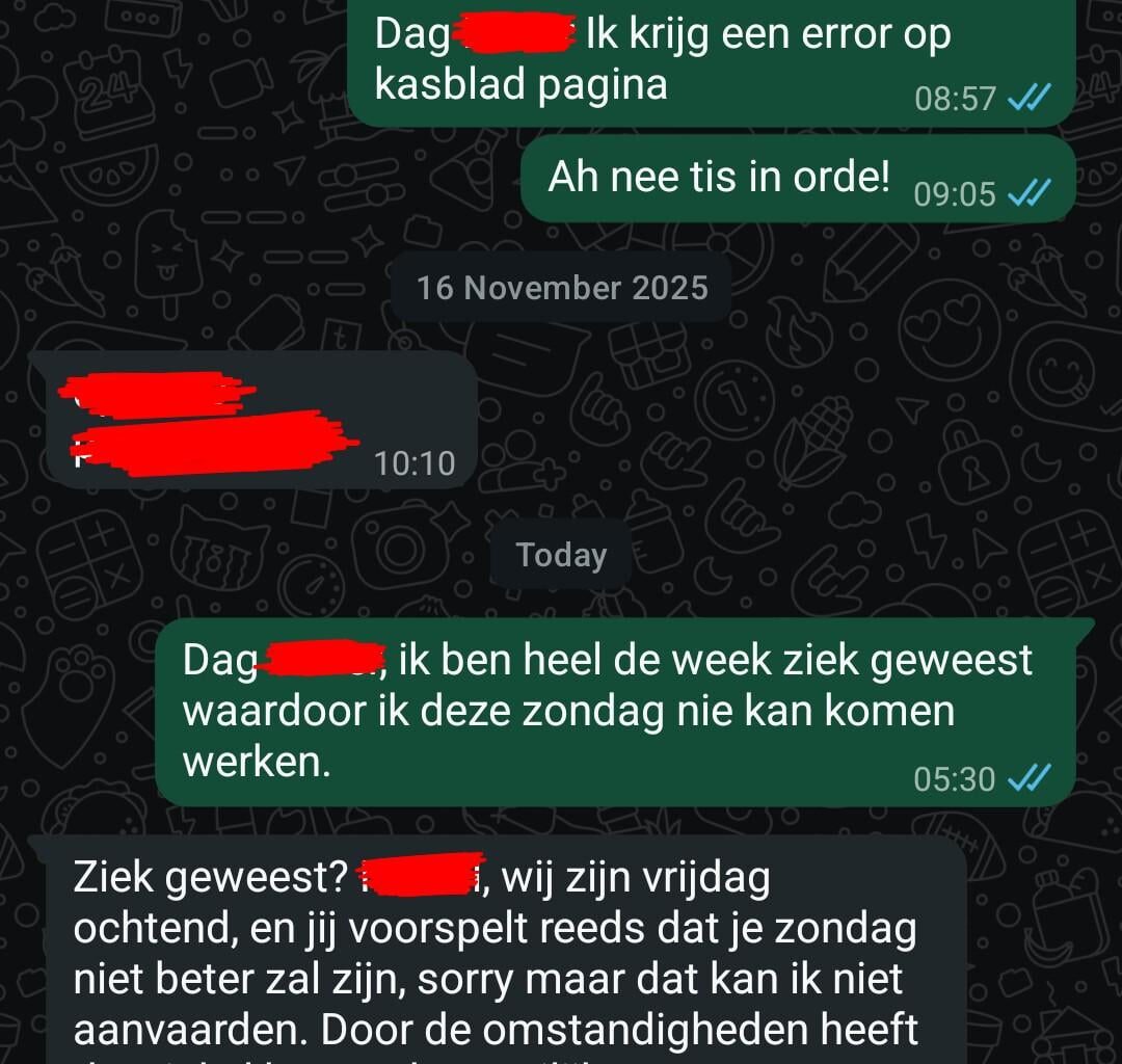 This is me asking for a sick leave to my boss.