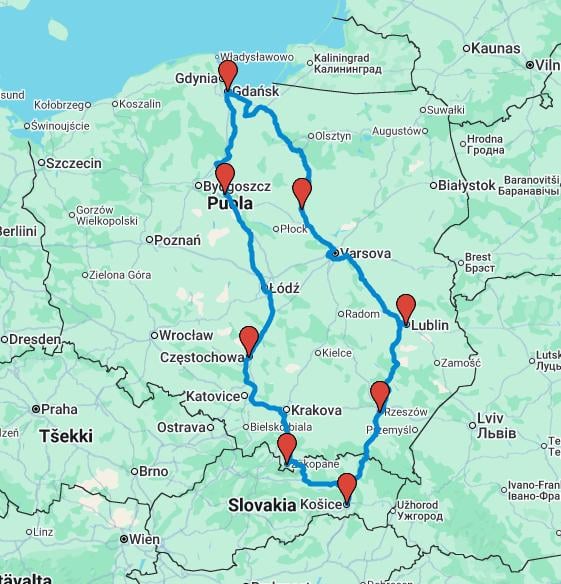 Good plan for a road trip in Poland?