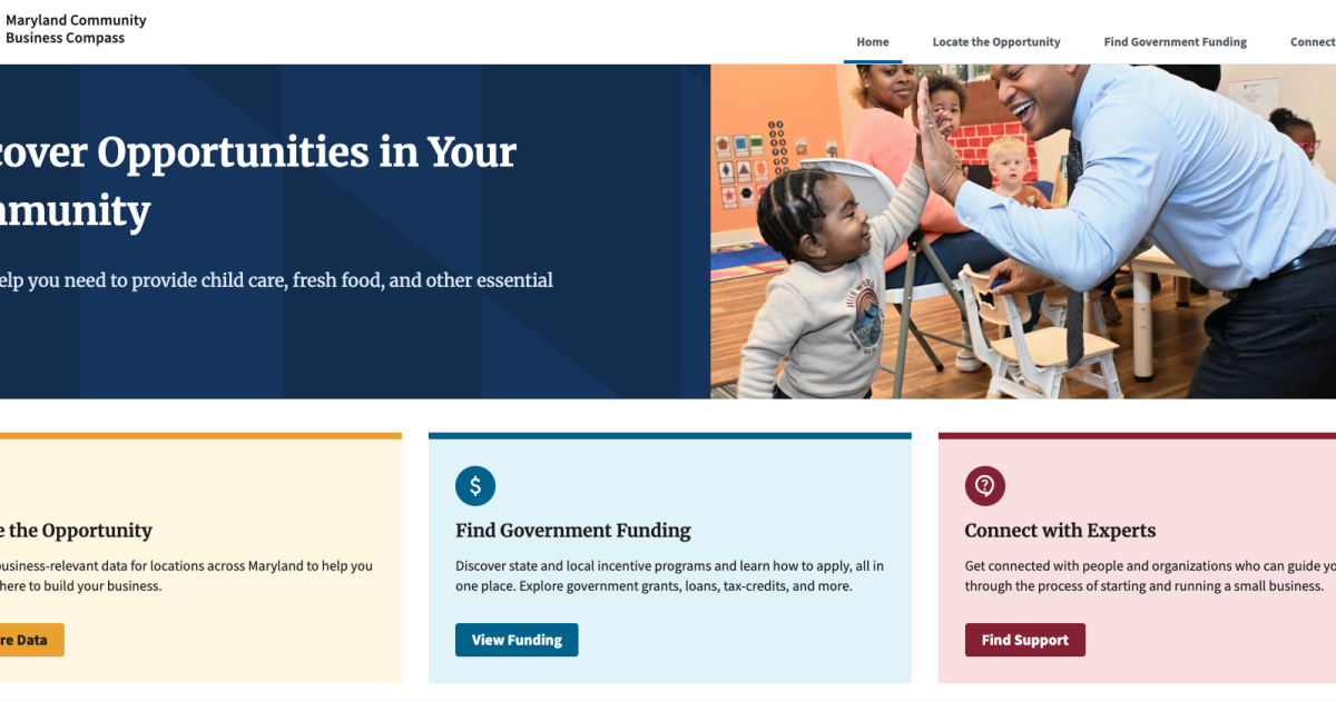 Maryland launches business compass to help entrepreneurs find community