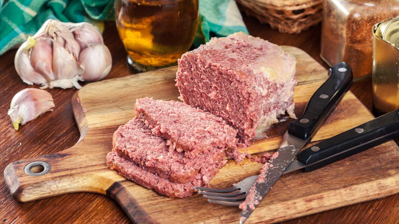 Delicious sliced corned beef