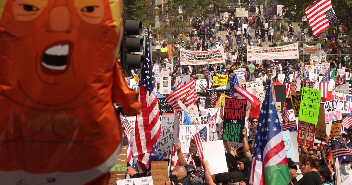 Dozens of 'No Kings' protests will be held across Los Angeles County