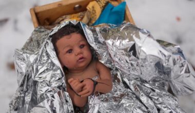 Church Nativity scenes add zip ties, gas masks and ICE to protest immigration raids