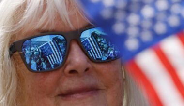 Hundreds rally against immigration raids, budget bill in downtown L.A.