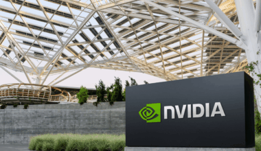 Nvidia headquarters with sign out front.