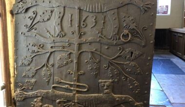 The door of St Saviours Church, Dartmouth which has been carbon dated to 1361. With later iron work added in 1631. Love an old door me.