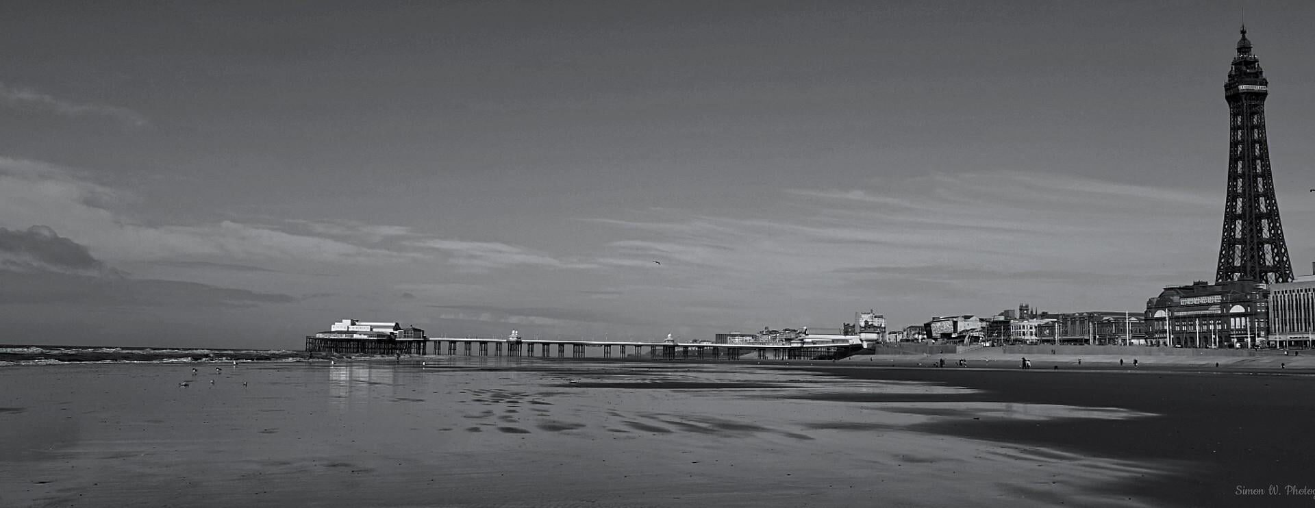 Blackpool Tower and the North Pier, Lancashire.