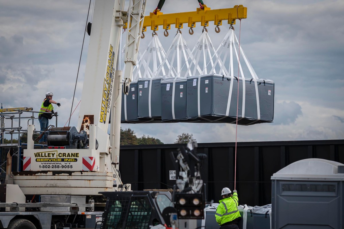 A crane lifting a load.