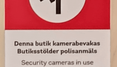 Jag tyckte skyltarna om kameraövervakning på Arlanda verkade lite väl bekanta