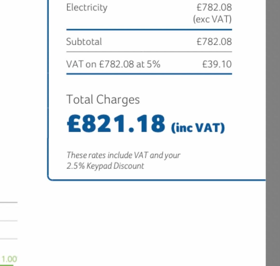 Electric usage has doubled in last year?
