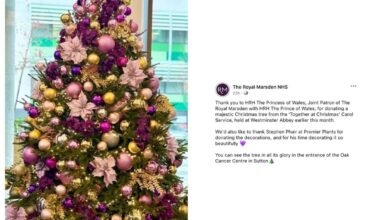 Princess of Wales donates Christmas tree from carol service to the Royal Marsden Hospital where she received cancer treatment