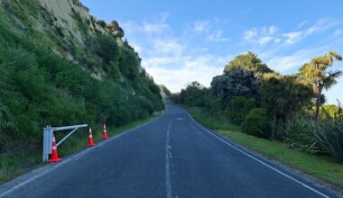 Cliffside Tasman road returns to two lanes after three-year wait