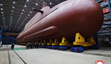 North Korea displays apparent progress in construction of nuclear-powered submarine