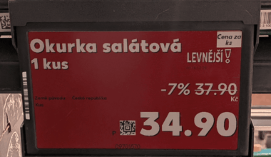 Jsem zaspal inflaci okurky. Co je vaše go to zelenina?