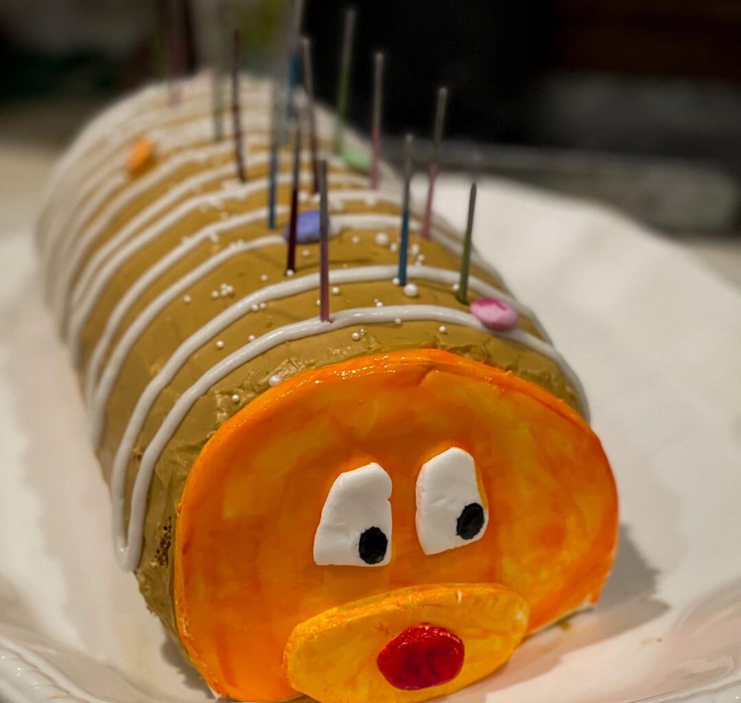 I’d love feedback regarding my Tesco caterpillar cake as an American making one for the first time