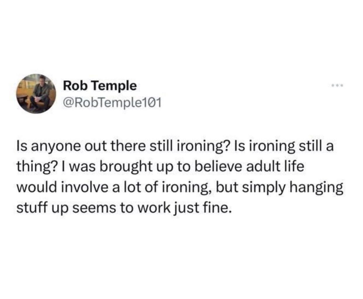 I forgot what was Ironing
