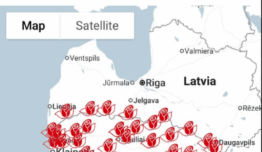 Viešų tualetų Lietuvoje žemėlapis.