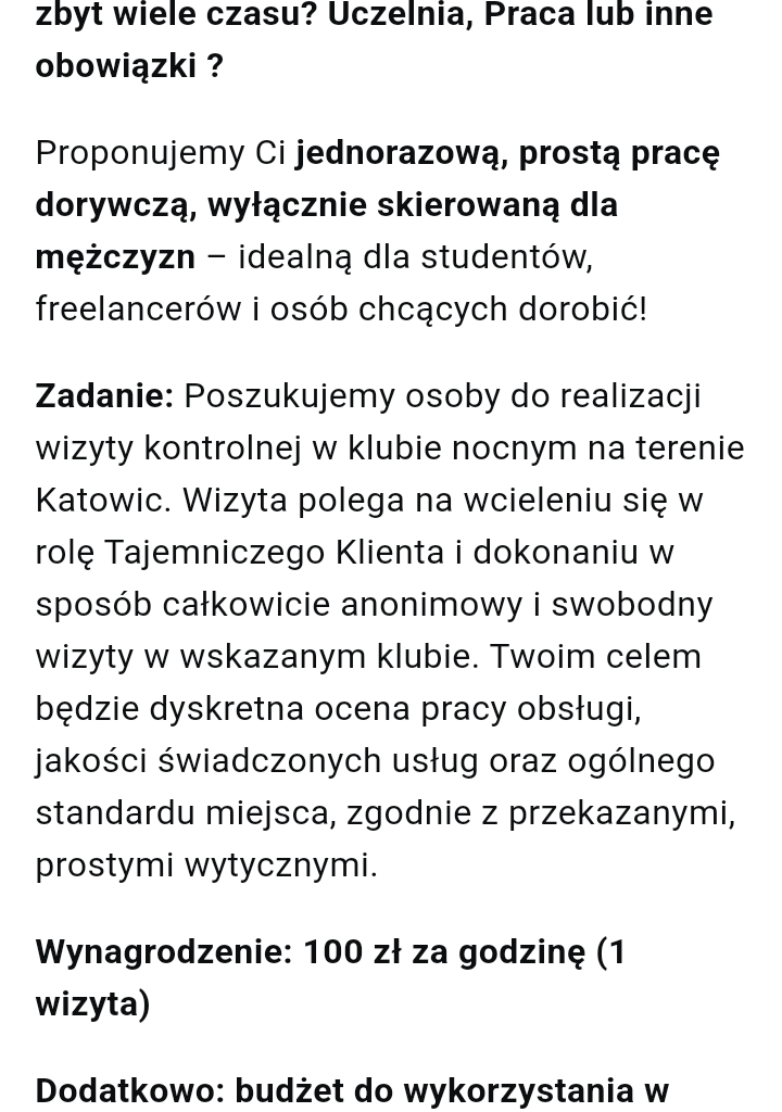 Ciekawa oferta pracy