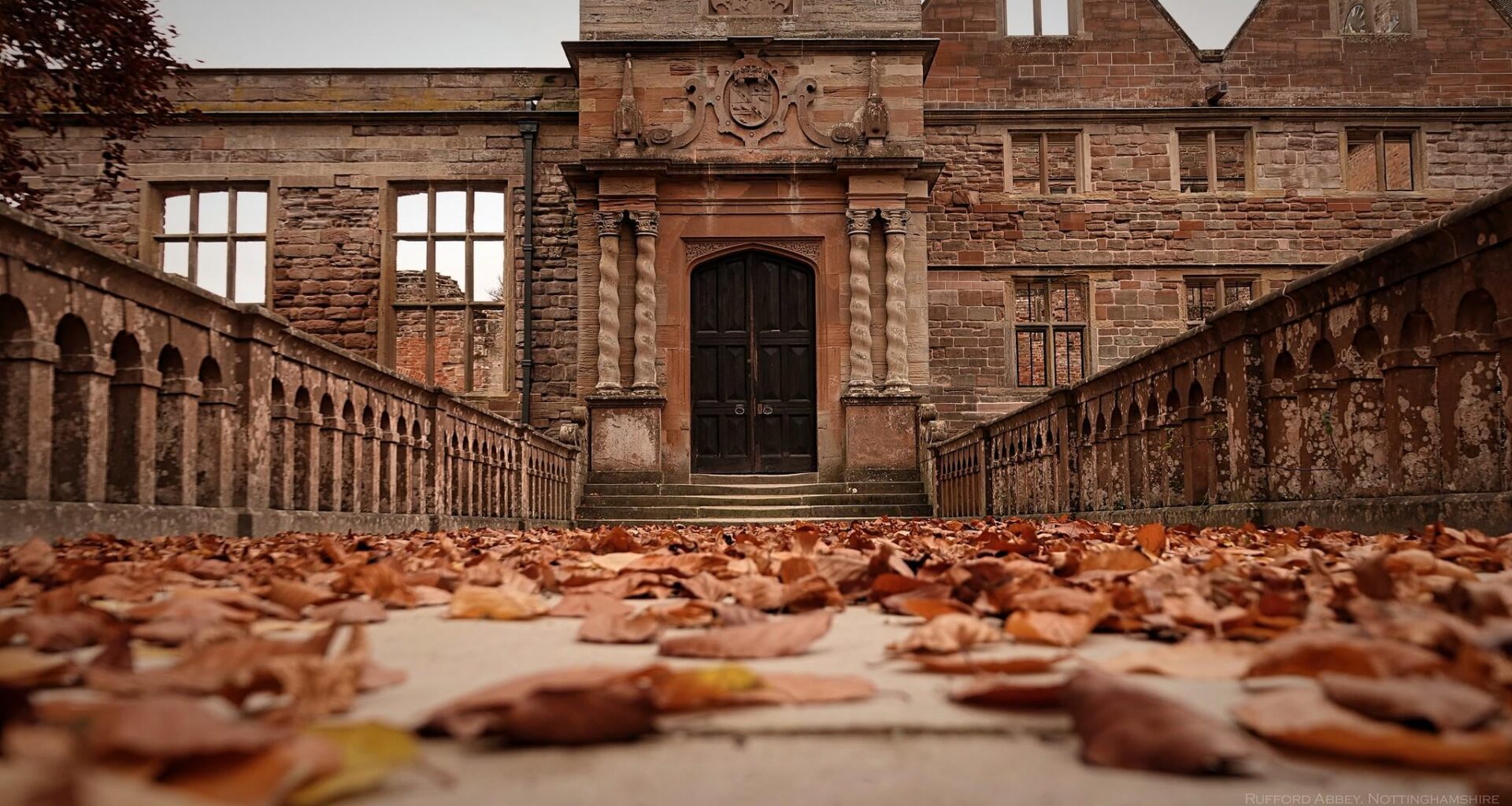 [EH] Rufford Abbey is the best-preserved remains of a Cistercian abbey west cloister range in England. It's a Grade I Listed Building, (English Heritage). Built between 1147 and 1170 and from 1233 onwards, is now a partial ruin. Rufford Abbey Country Park, owned by Nottinghamshire County Council.
