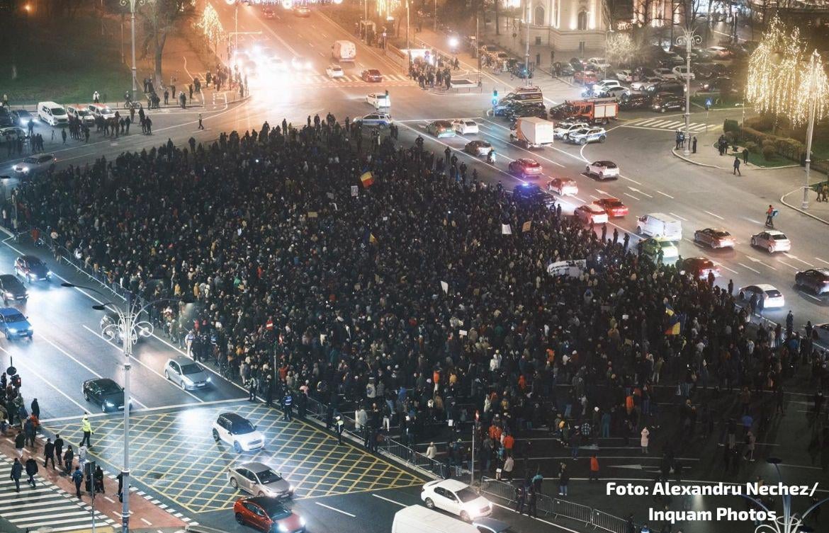 PIAȚA VICTORIEI - PROTESTUL DE ASTĂZI