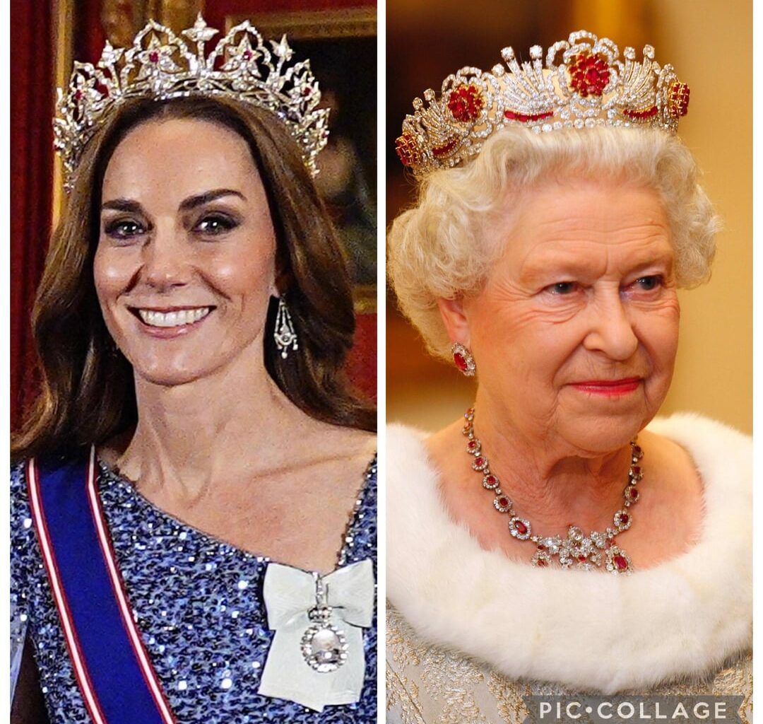Tiara v. Tiara: Which of the British royal family’s ruby tiaras is the more dazzling, the Burmese Ruby or the Oriental Circlet?