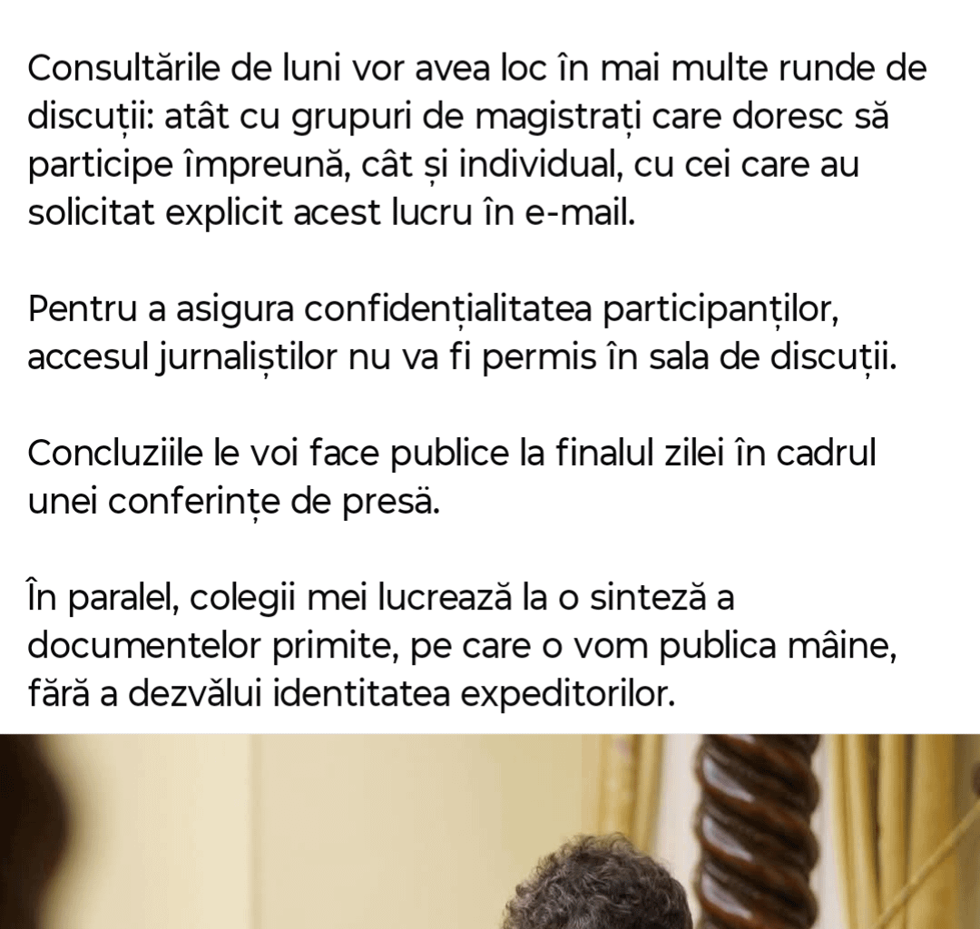 Răspunsul lui ND in legătură cu materialele primite de la magistrați