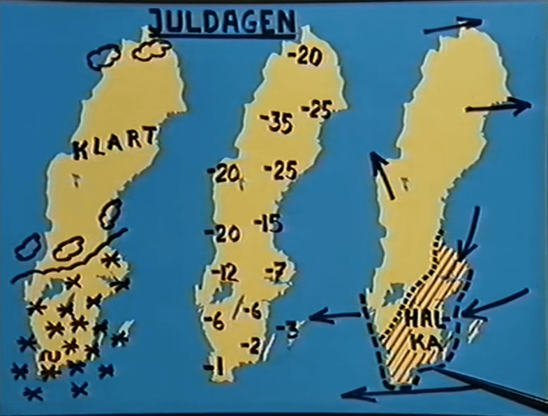 För exakt 47 år sedan (1978-12-25) såg vädret ut såhär.