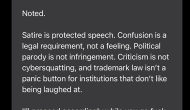 @wordclown responds to unnamed lawyers regarding his registering the Trump/Kennnedy Center domain names