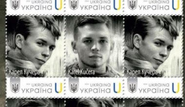 Ukrajina vydala známky s čechem Karlem Kučerou, který padl při obraně Bachmutu