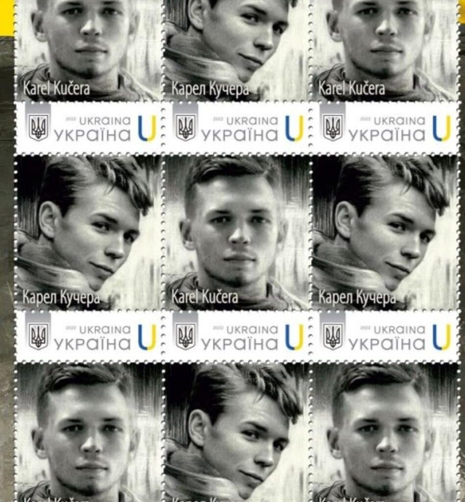 Ukrajina vydala známky s čechem Karlem Kučerou, který padl při obraně Bachmutu