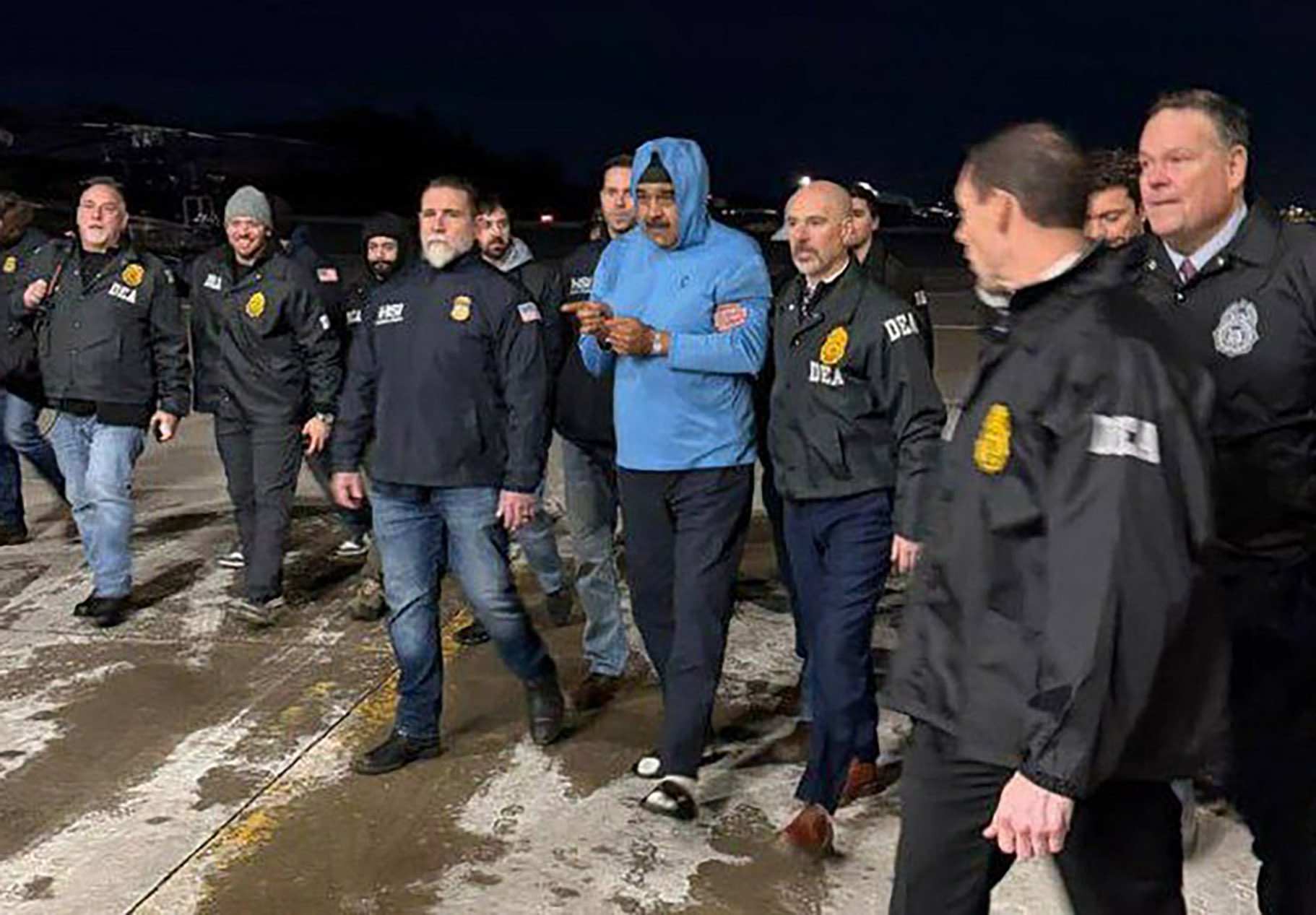 Maduro escorted by federal agents in New York