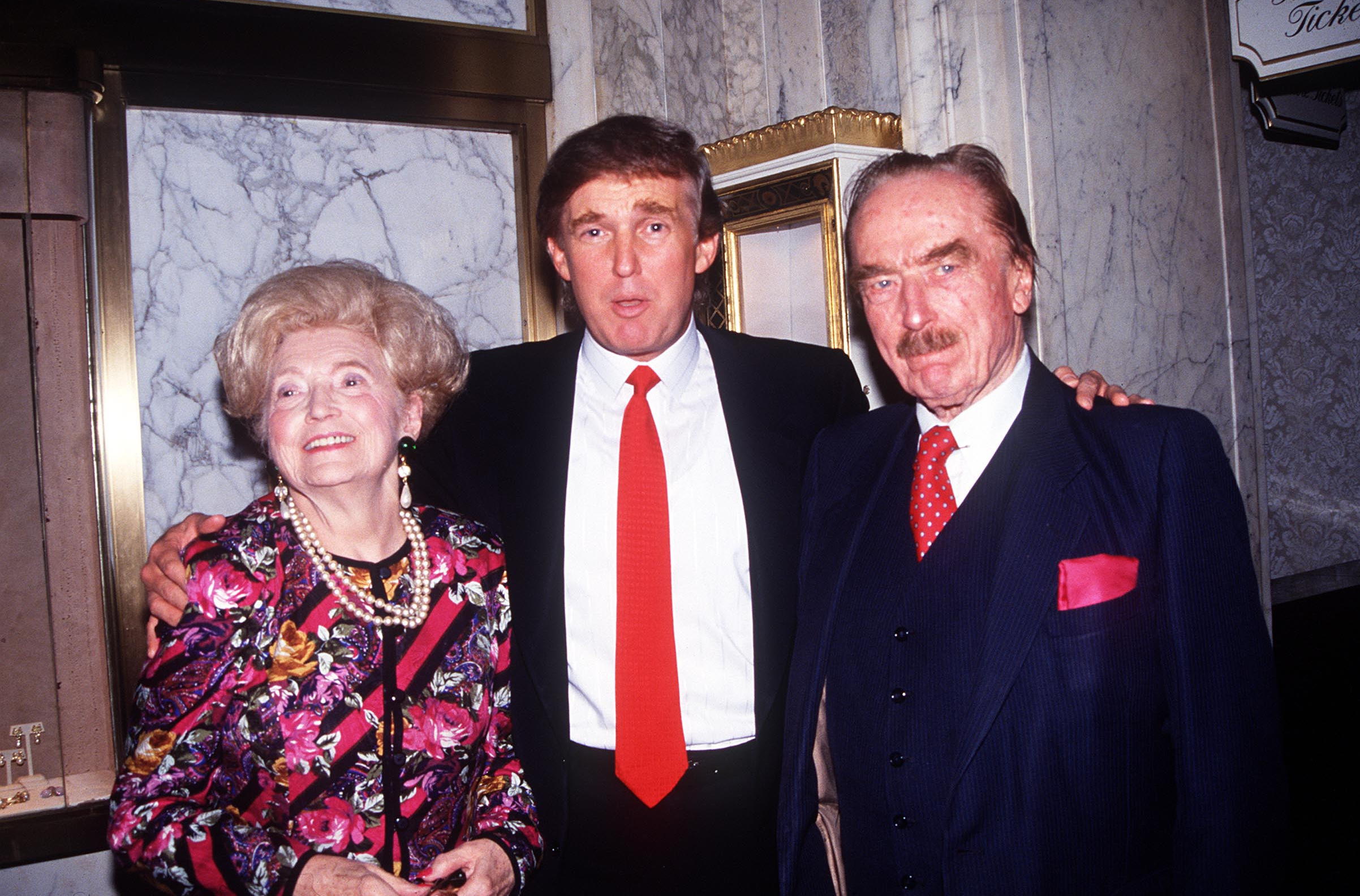 Donald Trump with his parents Mary Anne MacLeod and Fred Trump.