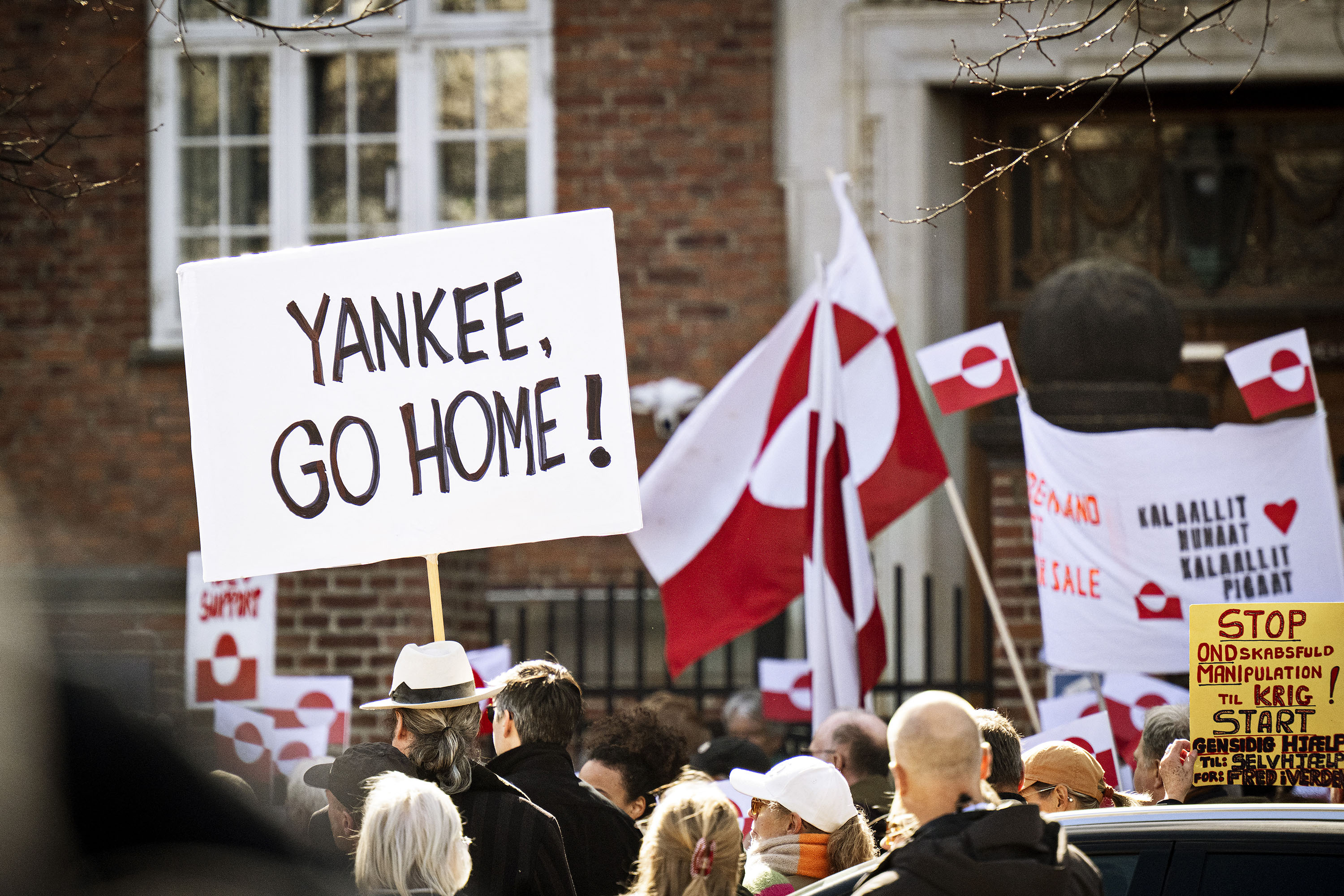 A protest against the US in Copenhagen last March