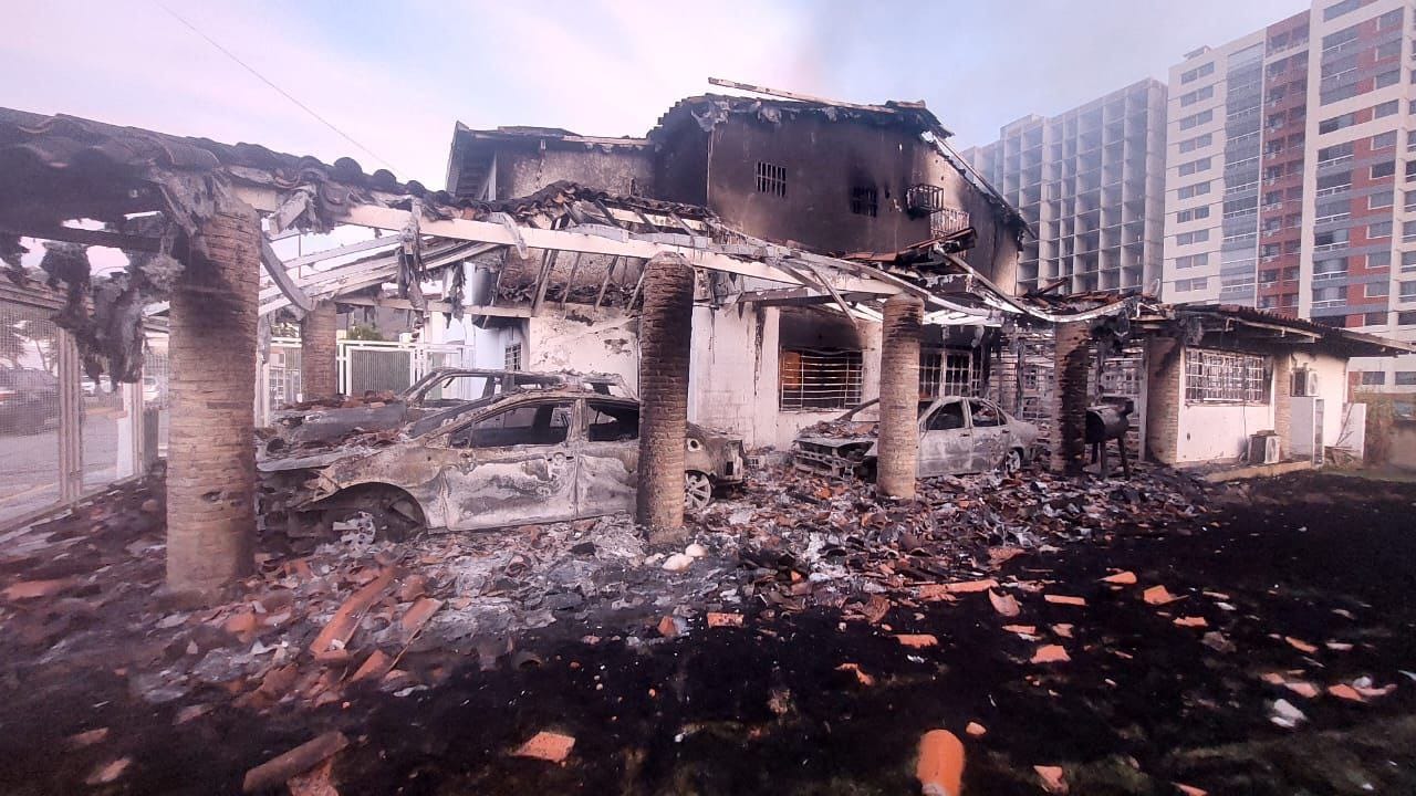 Damage at the Fuerte Tiuna military base