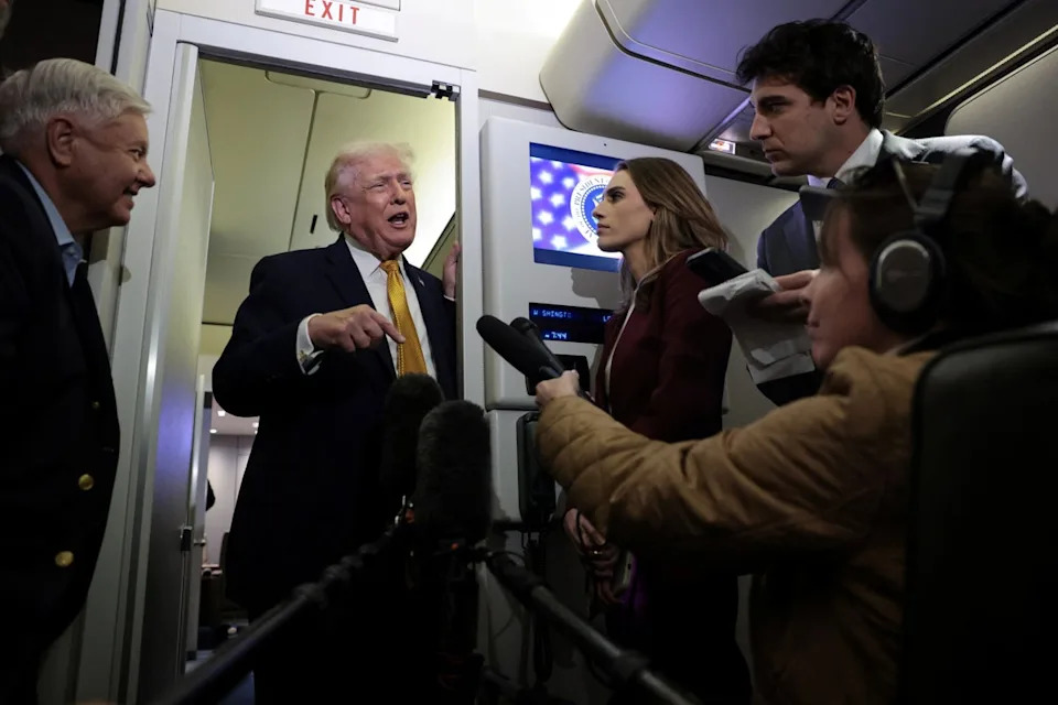 Trump told reporters the US didn’t believe the alleged strike in Russia actually happened (REUTERS)