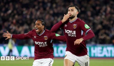 West Ham 2-1 (aet) QPR: Valentin 'Taty' Castellanos scores first goal as Hammers edge through in extra time