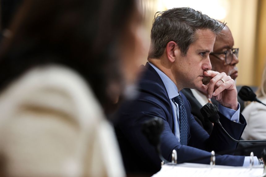 Rep. Adam Kinzinger delivers remarks during the fifth hearing by the House Select Committee to Investigate the January 6th Attack on the US Capitol, on June 23, 2022.