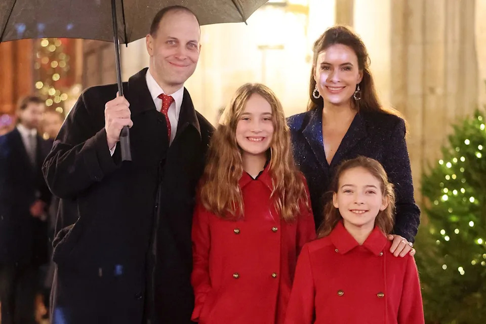 Lord Frederick Windsor, Maud Windsor, Sophie Winkleman and Isabella Windsor leave the Together at Christmas Carol Service at Westminster Abbey on Dec. 5, 2025. Chris Jackson/Getty 