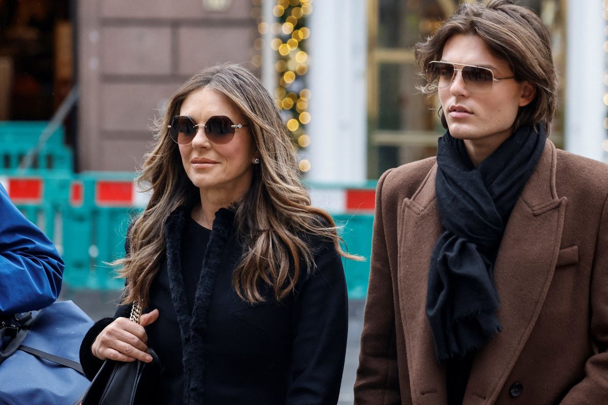 Liz Hurley was also at court today 